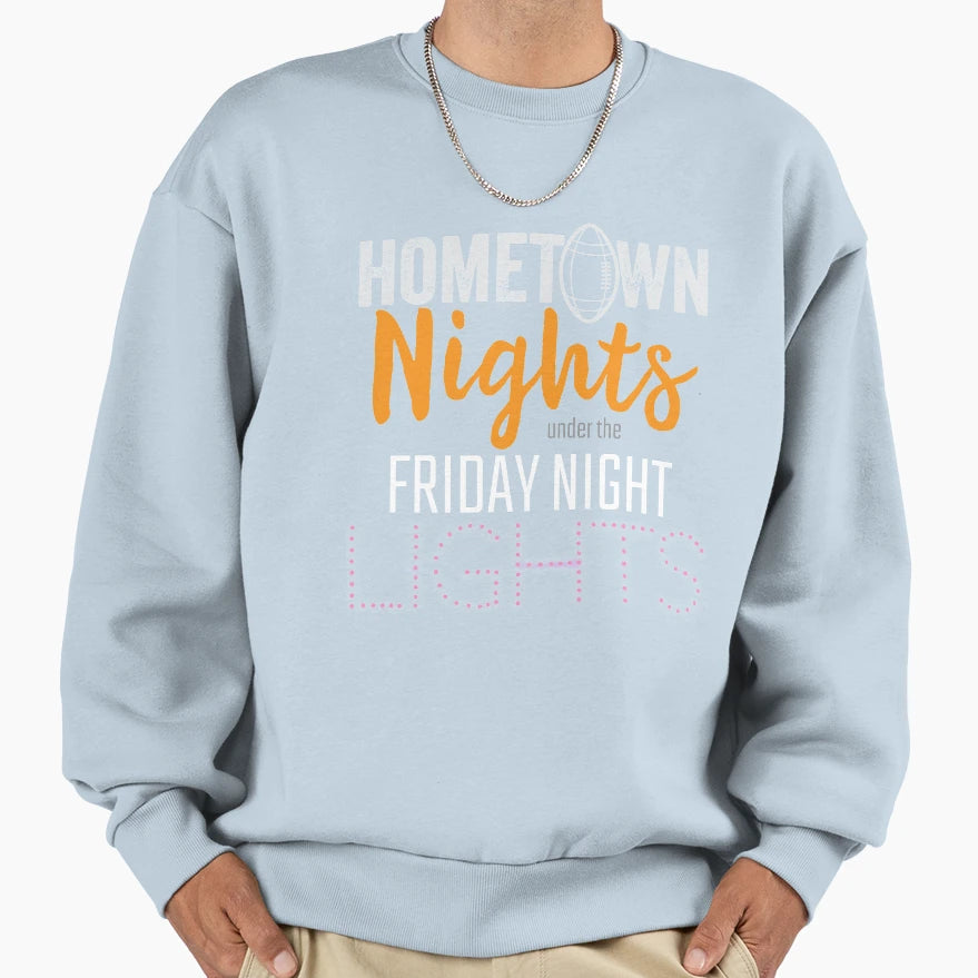 Hometown Nights Under Lights Sweatshirt - Casual Everyday Wear Men Women - T-Shirt, Sweatshirt, Hoodie