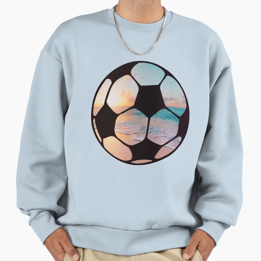 Summer Beach Soccer Season Sweatshirt - Minimalist Print Unisex - T-Shirt, Sweatshirt, Hoodie