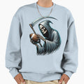 Grim Reaper Plays American Football Sweatshirt - Unique Graphic for Adults - T-Shirt, Sweatshirt, Hoodie