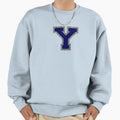 Silver And Navy Varsity Letter Y Sweatshirt - Aesthetic Graphic Unisex - T-Shirt, Sweatshirt, Hoodie