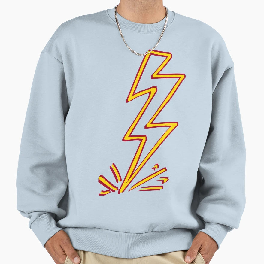 Red And Yellow Lightning Sweatshirt - Casual Everyday Wear Unisex - T-Shirt, Sweatshirt, Hoodie