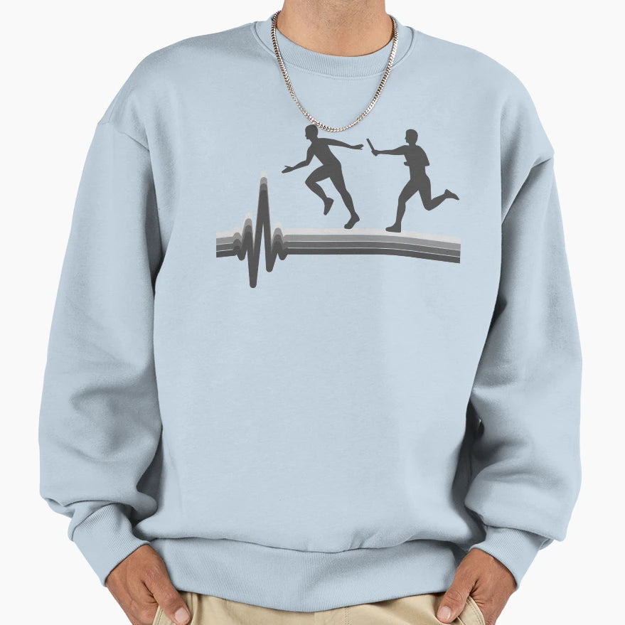 Relay Race Run Athlete Track Field Sweatshirt - Streetwear Style Unisex - T-Shirt, Sweatshirt, Hoodie