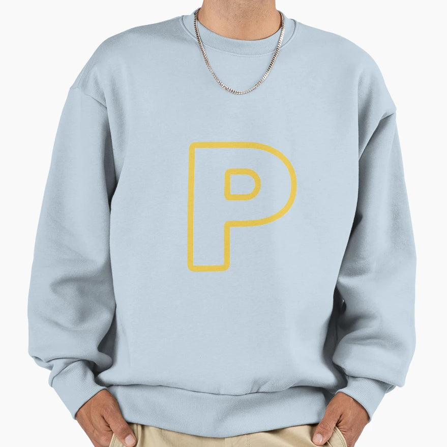 Stylish Golden Alphabet To Zee Sweatshirt - Graphic Print Men Women - T-Shirt, Sweatshirt, Hoodie
