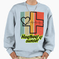 Heartbeats Sunset Sweatshirt - Minimalist Print for Adults - T-Shirt, Sweatshirt, Hoodie
