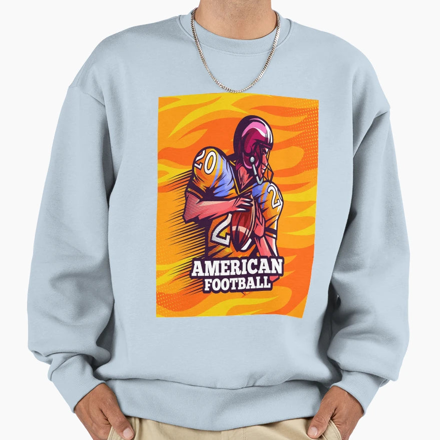 American Football Art American Sweatshirt - Aesthetic Graphic Men Women - T-Shirt, Sweatshirt, Hoodie