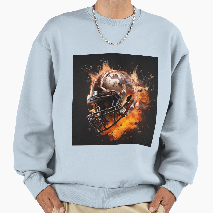 Exploding Football Helmet Sweatshirt - Trendy Graphic Unisex - T-Shirt, Sweatshirt, Hoodie
