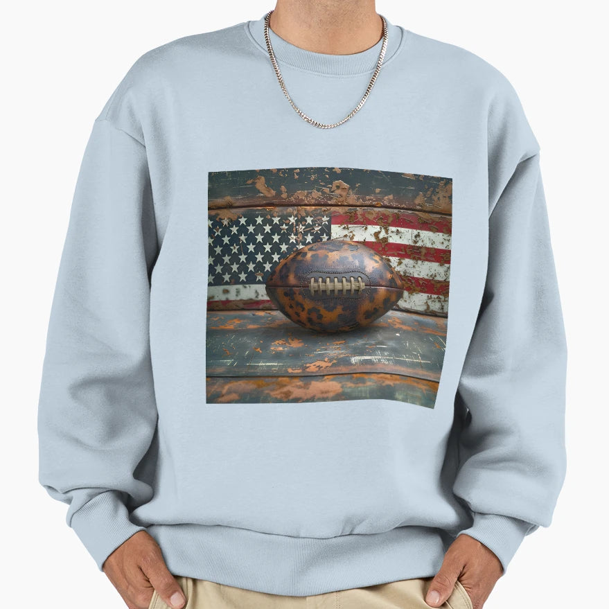 Rustic Patriotic Leopard Sweatshirt - Fun Novelty Design for Adults - T-Shirt, Sweatshirt, Hoodie