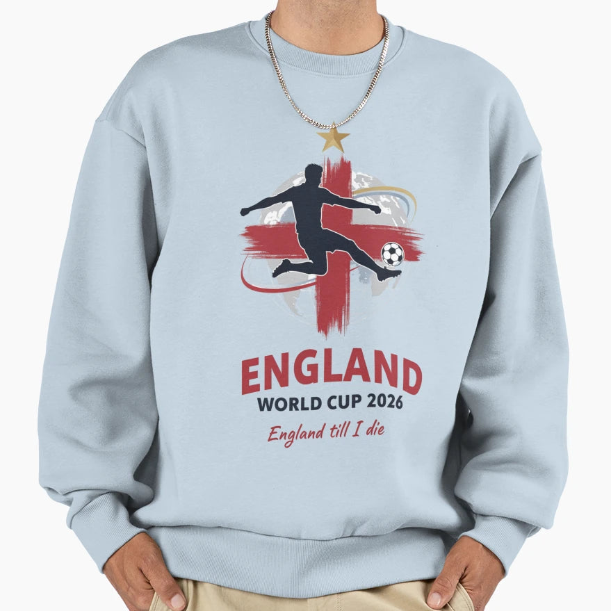 England World Cup 2026 Fan Art Sweatshirt - Minimalist Print for Adults - T-Shirt, Sweatshirt, Hoodie