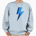 Blue Stripe Lightning Bolt Sweatshirt - Casual Everyday Wear Men Women - T-Shirt, Sweatshirt, Hoodie