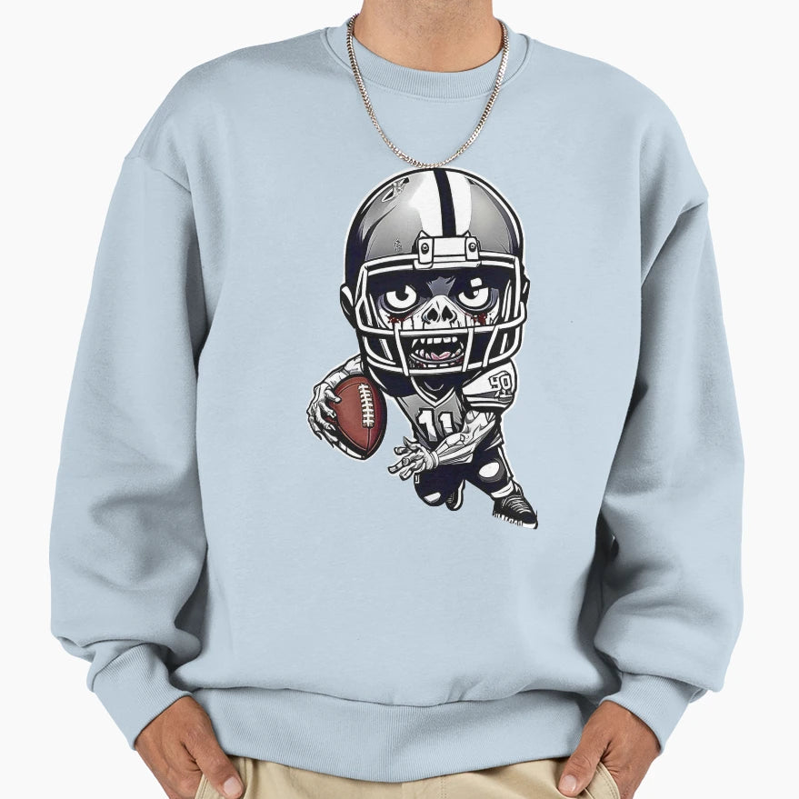 Zom B Touchdown Zombie American Sweatshirt - Aesthetic Graphic for Adults - T-Shirt, Sweatshirt, Hoodie