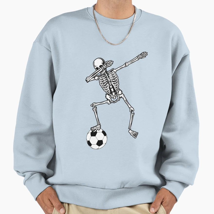 Soccer Player Skeleton Dab Dabbing Sweatshirt - Graphic Print Men Women - T-Shirt, Sweatshirt, Hoodie
