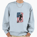 American Flag Football Player Sweatshirt - Minimalist Print for Adults - T-Shirt, Sweatshirt, Hoodie