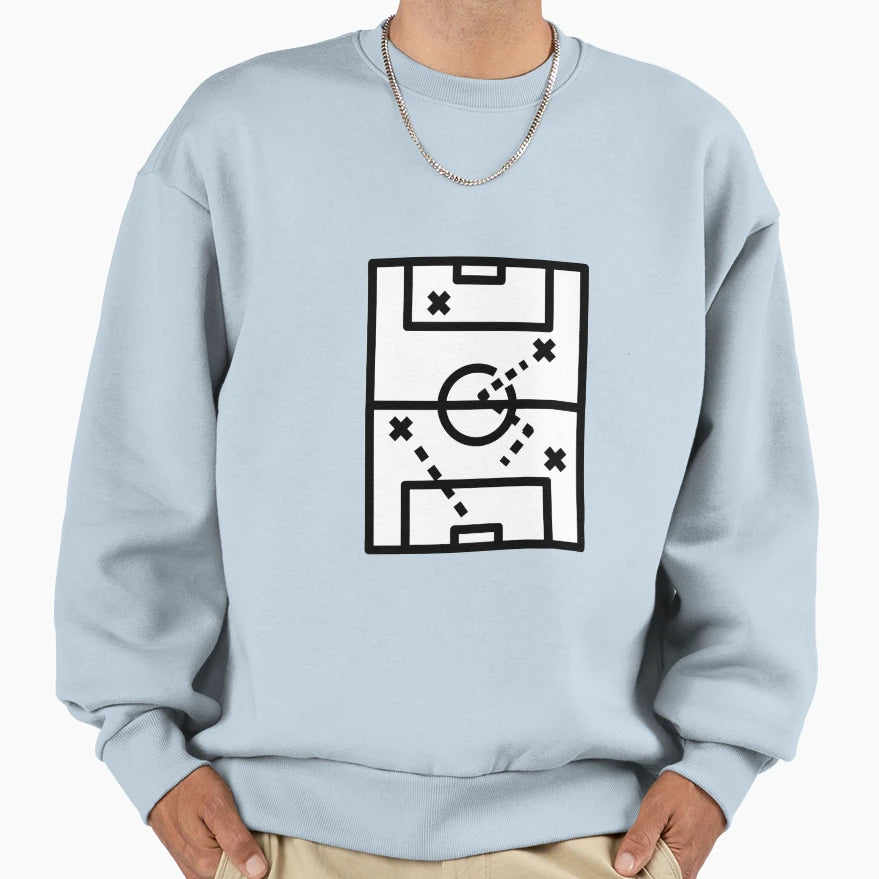 Football Tactic Soccer Coach Sweatshirt - Aesthetic Graphic for Adults - T-Shirt, Sweatshirt, Hoodie