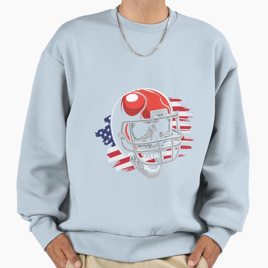 American Football Halloween Sweatshirt - Trendy Graphic Unisex - T-Shirt, Sweatshirt, Hoodie