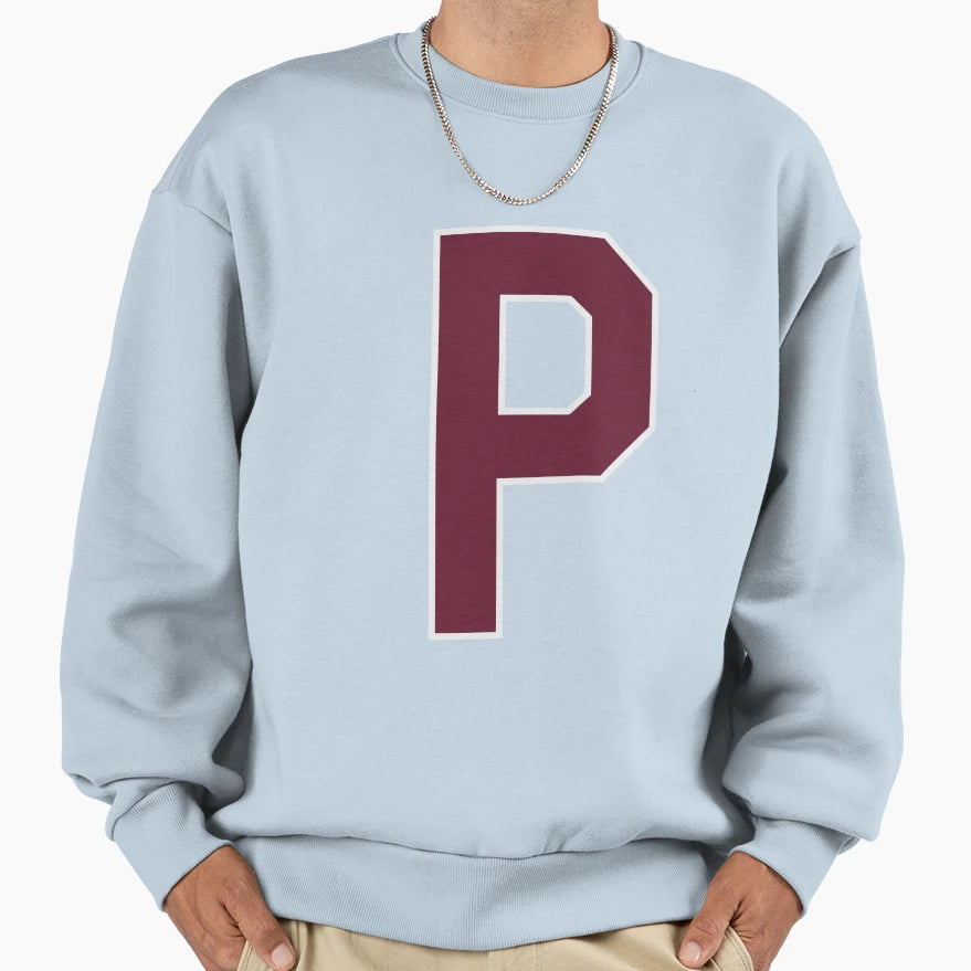Letter P Bold Collegiate Font Sweatshirt - Fun Novelty Design Men Women - T-Shirt, Sweatshirt, Hoodie