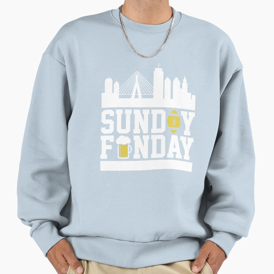 Sunday Funday Football Sweatshirt - Unique Graphic Men Women - T-Shirt, Sweatshirt, Hoodie