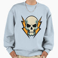 Thunder Skeleton Head Sweatshirt - Novelty Apparel Unisex - T-Shirt, Sweatshirt, Hoodie