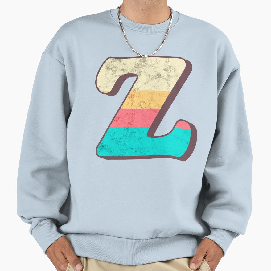 Z Alphabet Typography Font Z Letter Z Sweatshirt - Novelty Apparel Unisex - T-Shirt, Sweatshirt, Hoodie