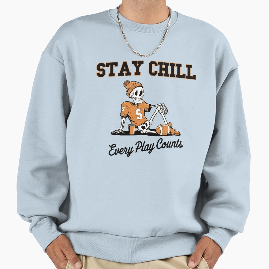 Game Face Stay Chill Sweatshirt - Trendy Graphic Unisex - T-Shirt, Sweatshirt, Hoodie