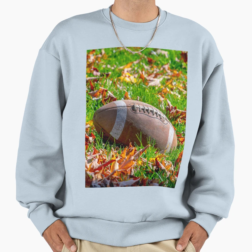 Touchdown Football Leafy Field Sweatshirt - Graphic Print for Adults - T-Shirt, Sweatshirt, Hoodie