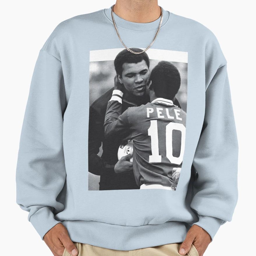 Pele Muhammad Ali E Sweatshirt - Fun Novelty Design for Adults - T-Shirt, Sweatshirt, Hoodie
