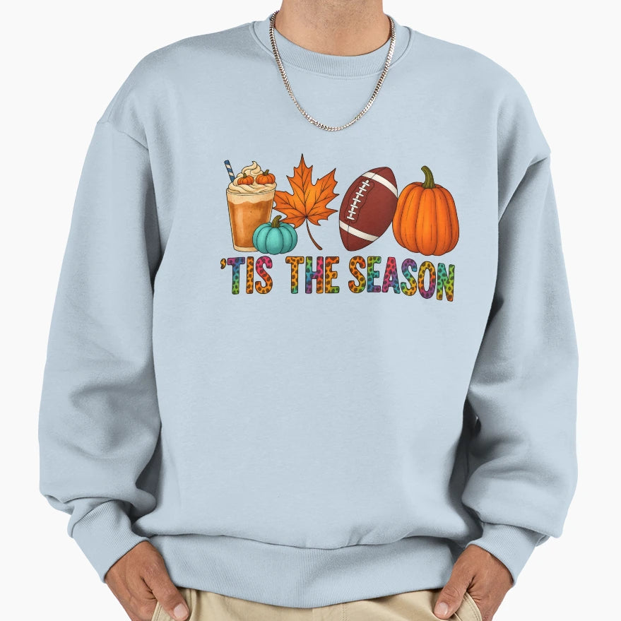 Tis Season Pumpkin Spice Game Day Sweatshirt - Streetwear Style Unisex - T-Shirt, Sweatshirt, Hoodie