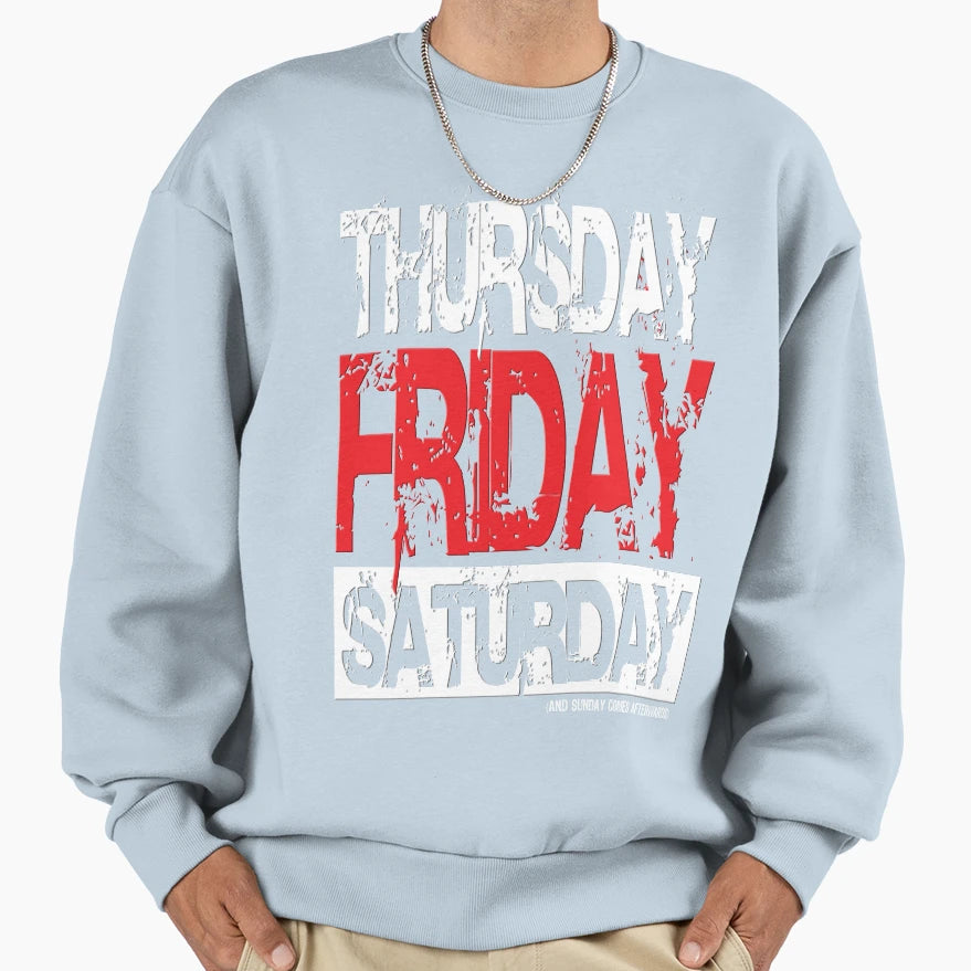 Friday 02 Dark Sweatshirt - Minimalist Print for Adults - T-Shirt, Sweatshirt, Hoodie