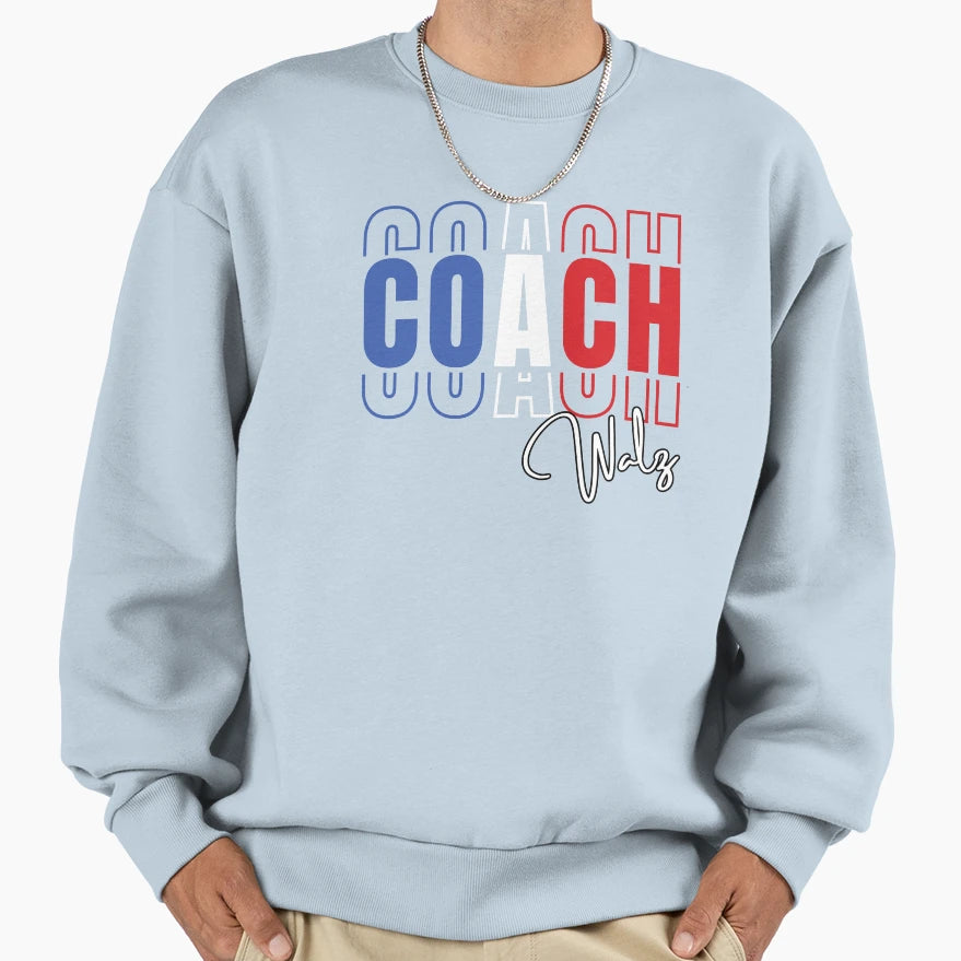 Coach Walz Sweatshirt - Minimalist Print Unisex - T-Shirt, Sweatshirt, Hoodie