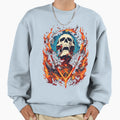 Hell Fire Skullo Sweatshirt - Custom Art Print Men Women - T-Shirt, Sweatshirt, Hoodie