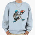 American Football Skeleton Halloween Sweatshirt - Graphic Print Men Women - T-Shirt, Sweatshirt, Hoodie