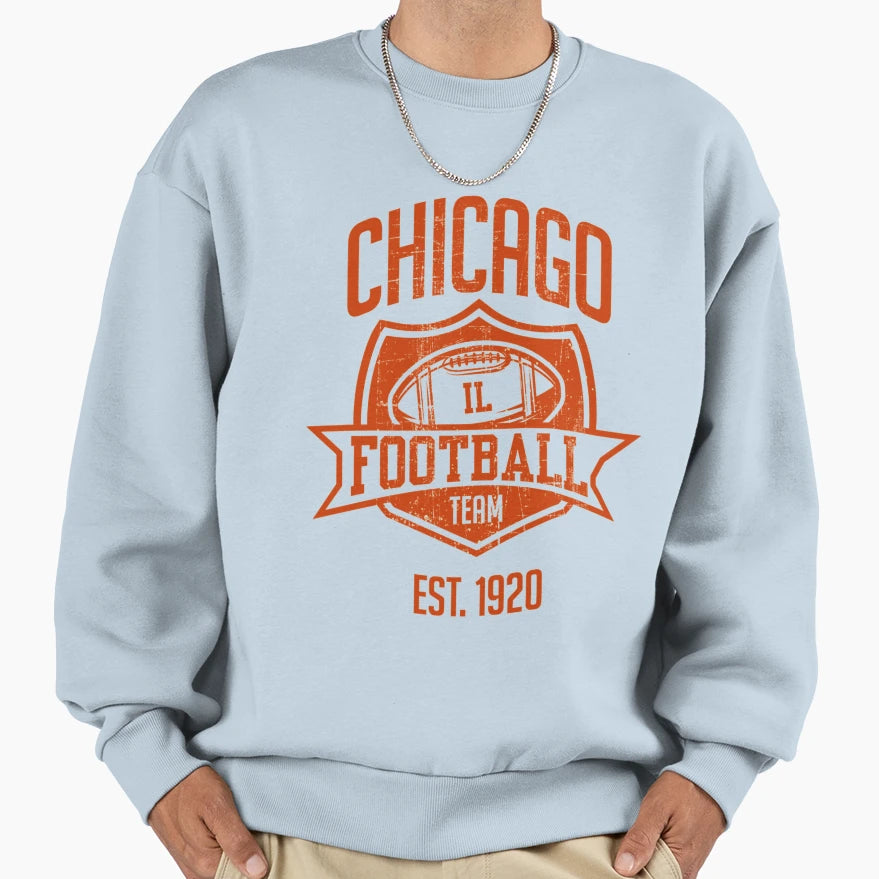 Chicago Football Team Inspired Chicago Bears Hoodie - Graphic Print Unisex - T-Shirt, Sweatshirt, Hoodie