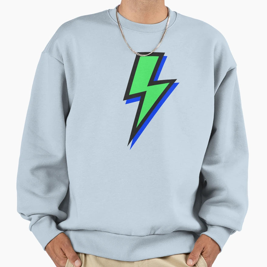 Lightning Green And Blue Sweatshirt - Graphic Print Unisex - T-Shirt, Sweatshirt, Hoodie