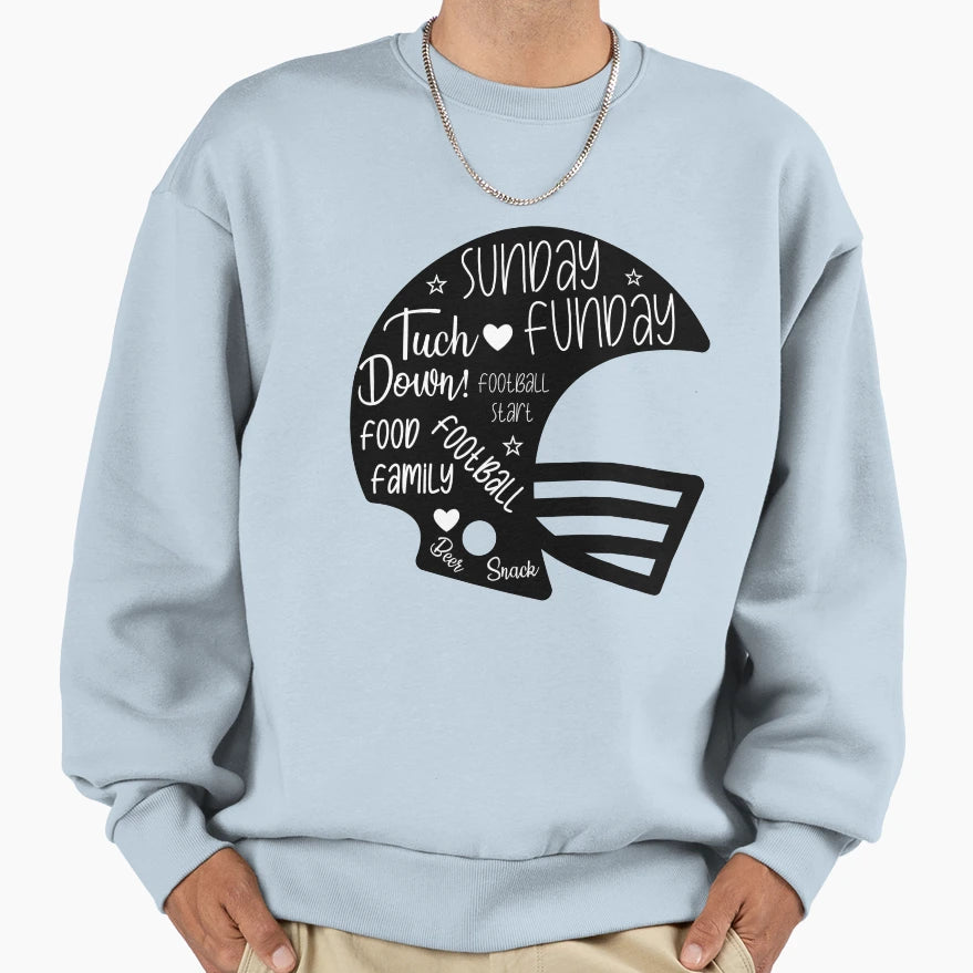Sunday Funday Super Bowl Sweatshirt - Trendy Graphic Men Women - T-Shirt, Sweatshirt, Hoodie
