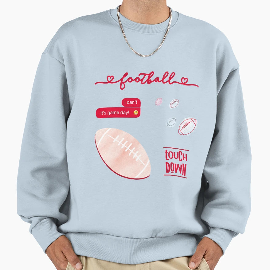 Red Watercolor Football Pack Sweatshirt - Aesthetic Graphic Men Women - T-Shirt, Sweatshirt, Hoodie