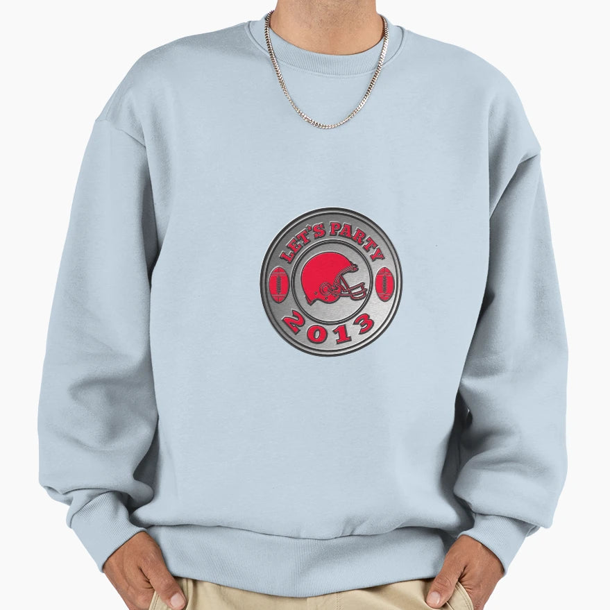 American Football Helmet Lets Sweatshirt - Minimalist Print for Adults - T-Shirt, Sweatshirt, Hoodie