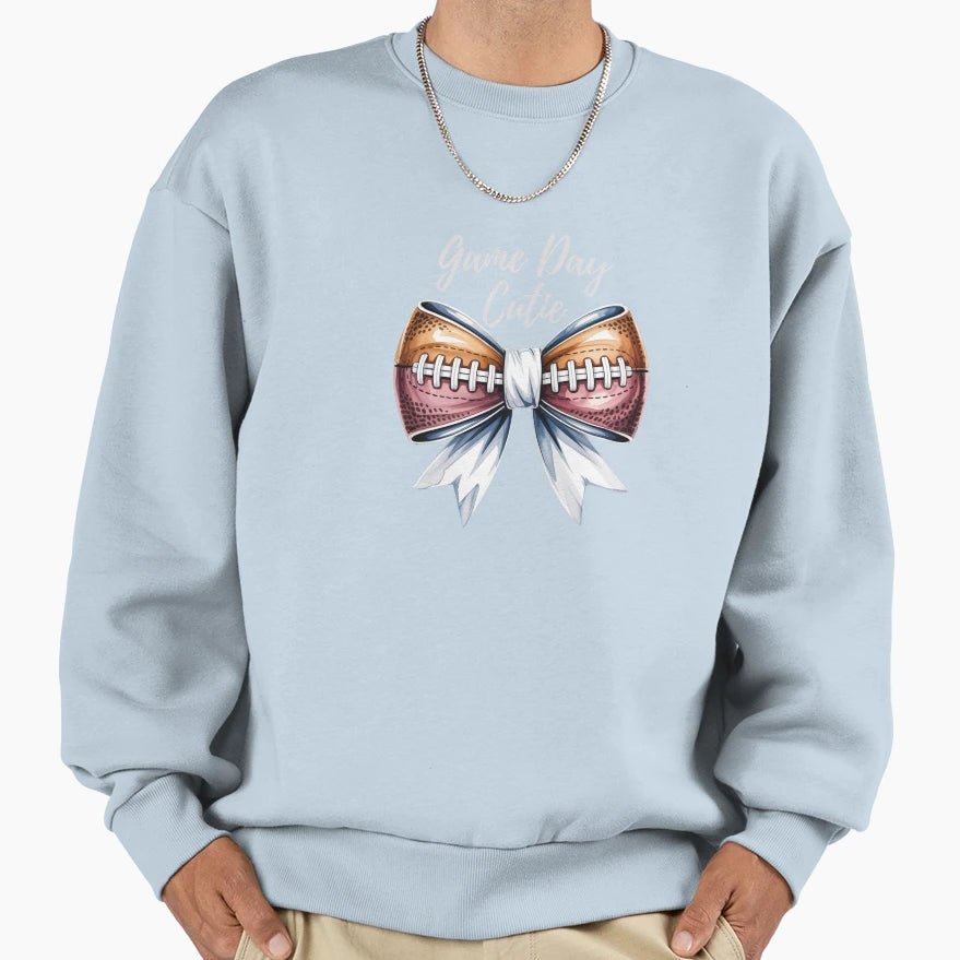 Game Day Cutie Sweatshirt - Minimalist Print Men Women - T-Shirt, Sweatshirt, Hoodie