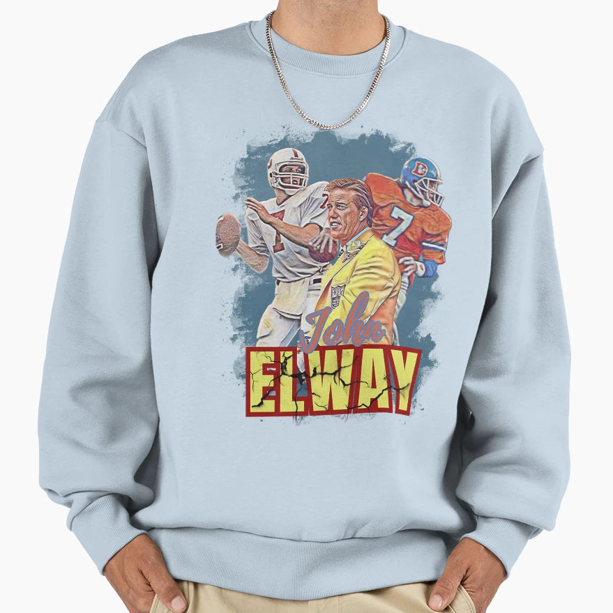 John Elway Sweatshirt - Aesthetic Graphic for Adults - T-Shirt, Sweatshirt, Hoodie