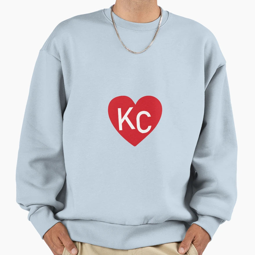 Kc Heart Sweatshirt - Minimalist Print Unisex - T-Shirt, Sweatshirt, Hoodie