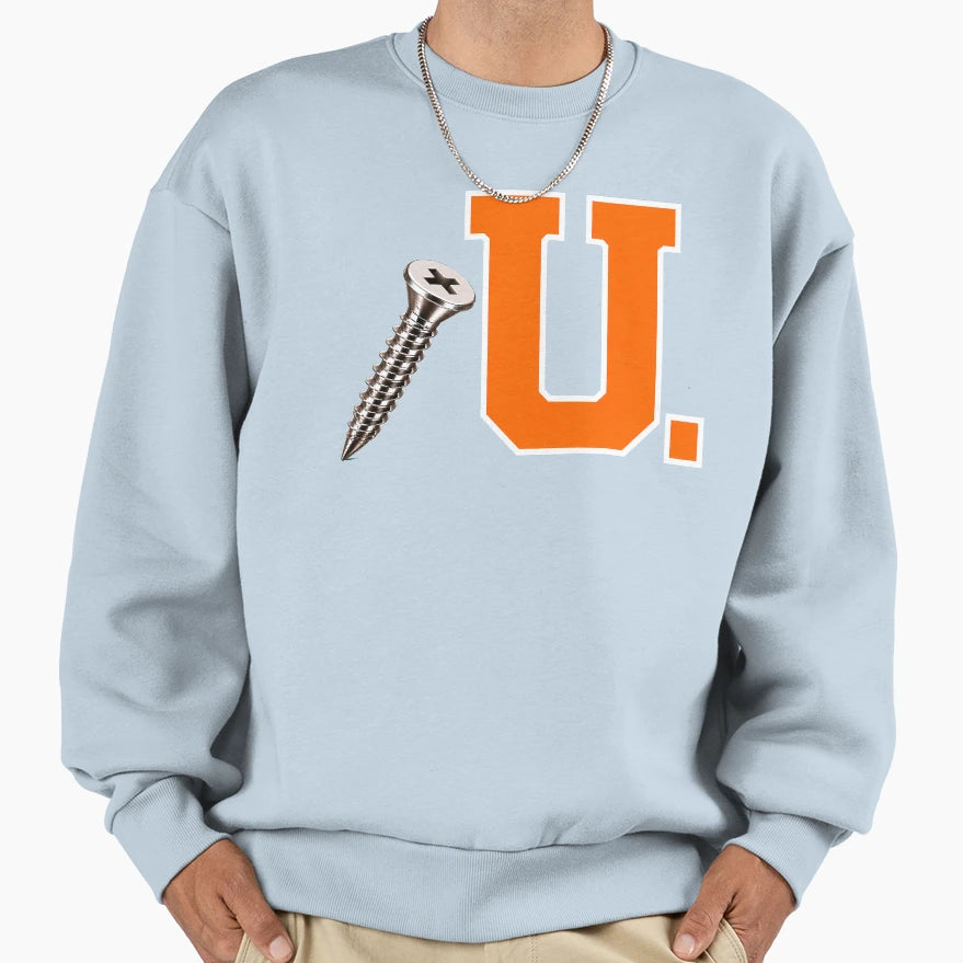 Screw U Collection Bright Orange Sweatshirt - Graphic Print Men Women - T-Shirt, Sweatshirt, Hoodie