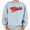 State Ohio Football Groovy Text Sweatshirt - Casual Everyday Wear Unisex - T-Shirt, Sweatshirt, Hoodie