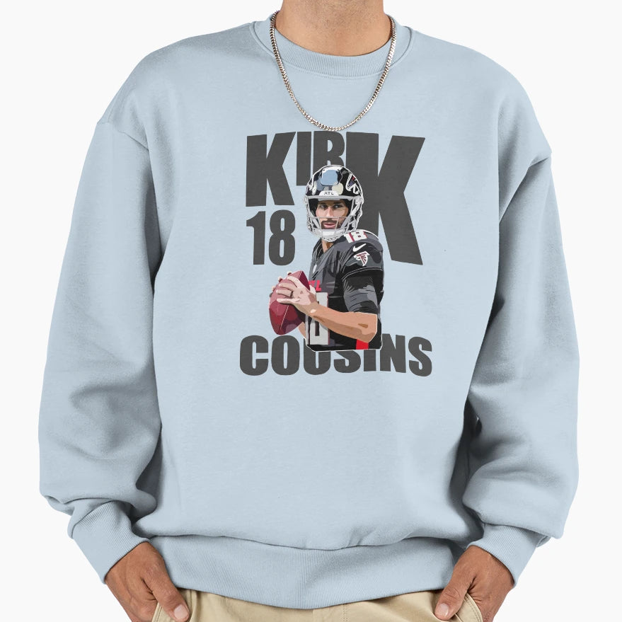 Kirk Cousins 18 Kirko Football Fan Sweatshirt - Trendy Graphic for Adults - T-Shirt, Sweatshirt, Hoodie