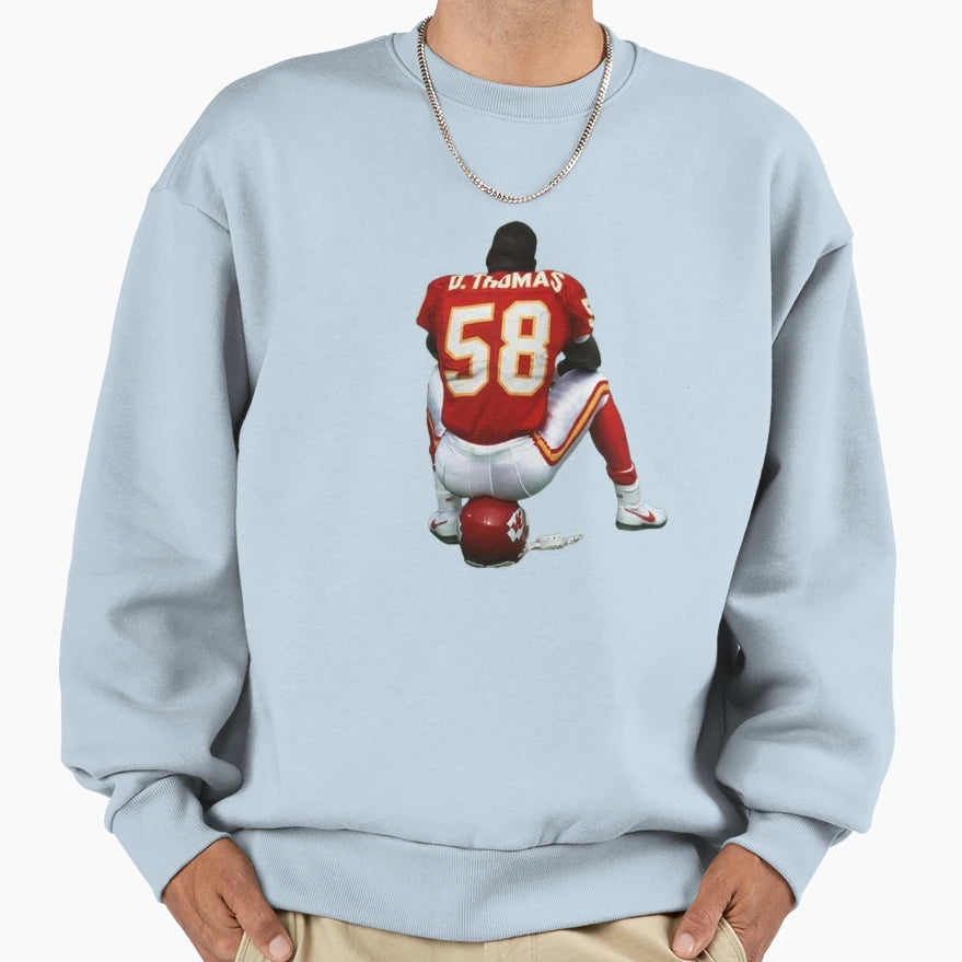 Derrick Thomas Helmet Sweatshirt - Graphic Print Unisex - T-Shirt, Sweatshirt, Hoodie