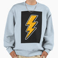 Bold Yellow Lightning Bolt Black Sweatshirt - Trendy Graphic Men Women - T-Shirt, Sweatshirt, Hoodie