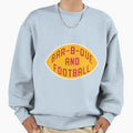 Bbq And Football Red And Gold Sweatshirt - Custom Art Print Unisex - T-Shirt, Sweatshirt, Hoodie