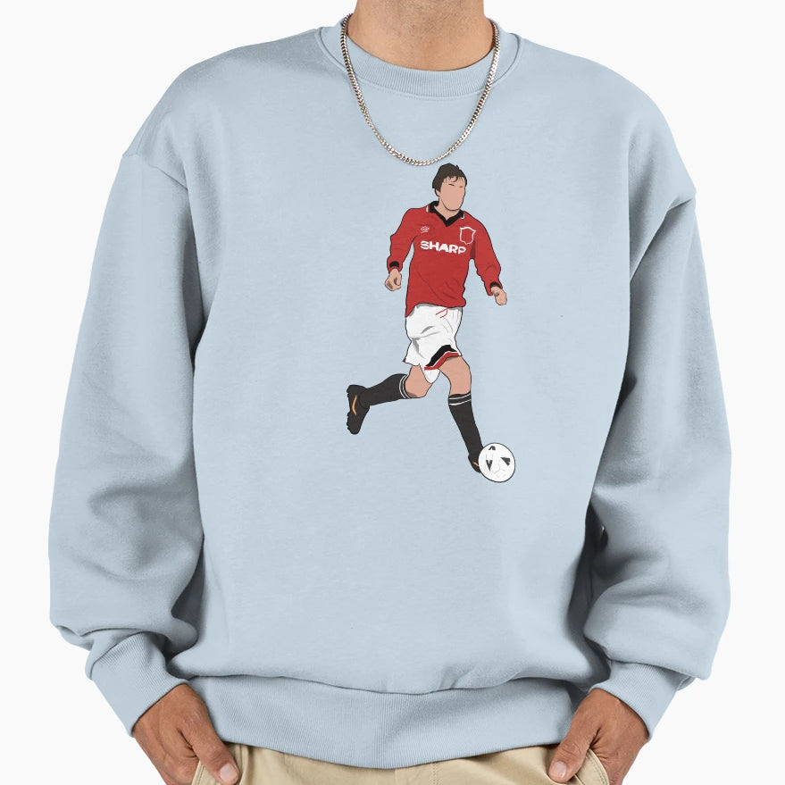 Lee Sharpe Mufc 90S Sweatshirt - Custom Art Print for Adults - T-Shirt, Sweatshirt, Hoodie