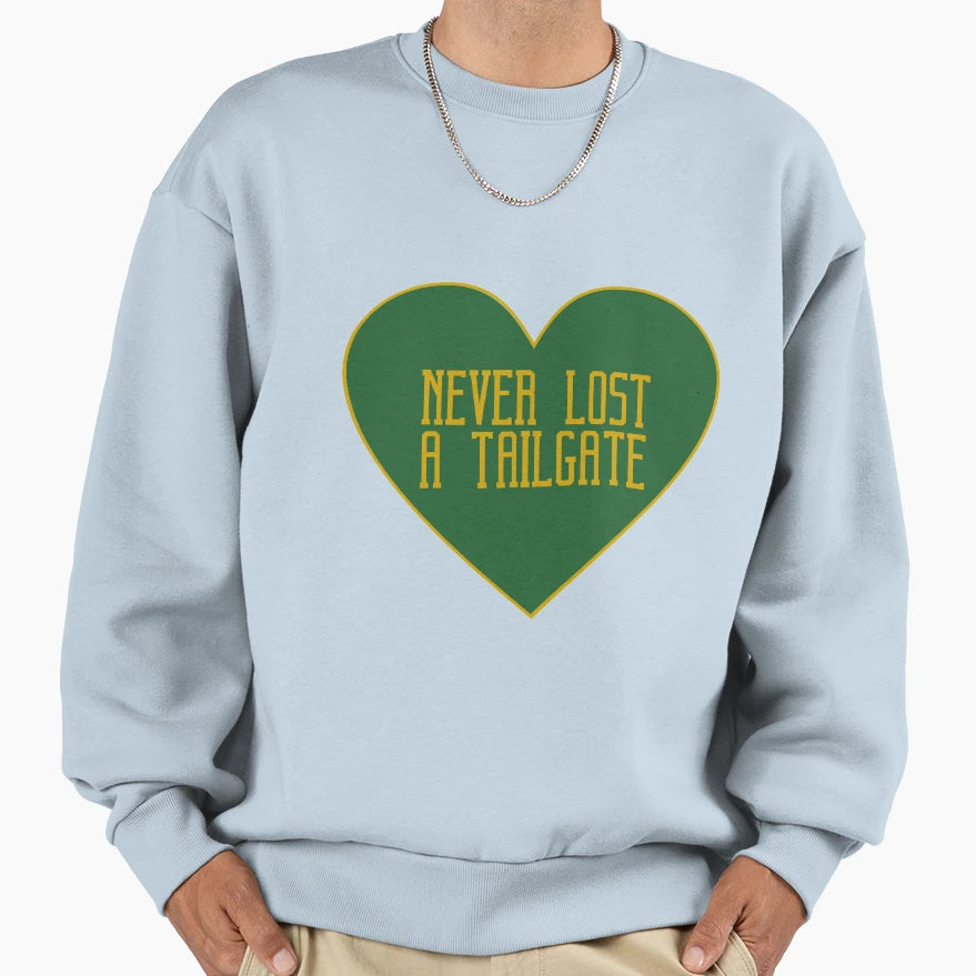Never Lost Tailgate Heart Sweatshirt - Unique Graphic for Adults - T-Shirt, Sweatshirt, Hoodie
