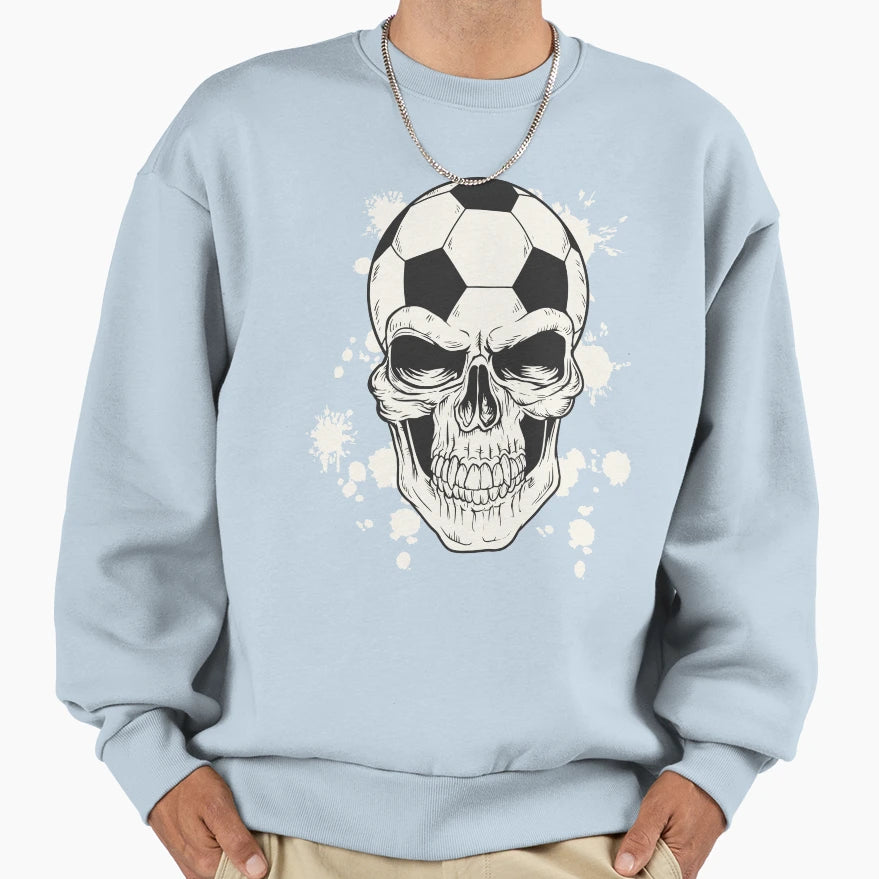 Soccer Skull Sweatshirt - Trendy Graphic Men Women - T-Shirt, Sweatshirt, Hoodie