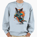 Boxer Dog Playing American Football Sweatshirt - Custom Art Print Men Women - T-Shirt, Sweatshirt, Hoodie