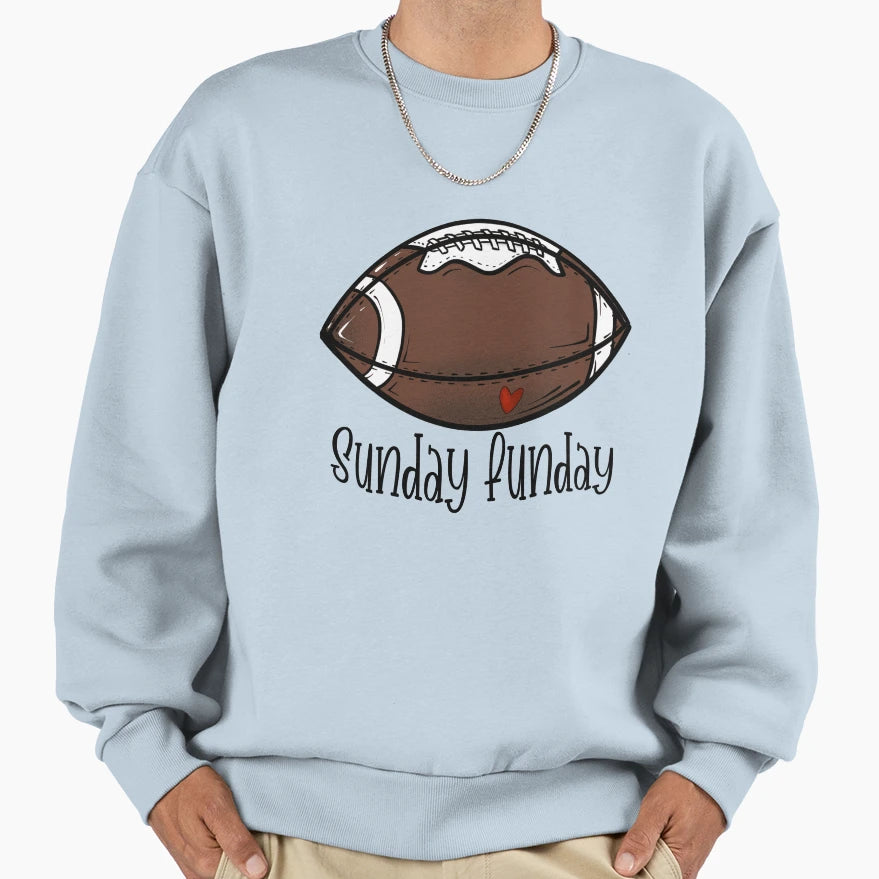 Sunday Funday Football Sweatshirt - Minimalist Print for Adults - T-Shirt, Sweatshirt, Hoodie
