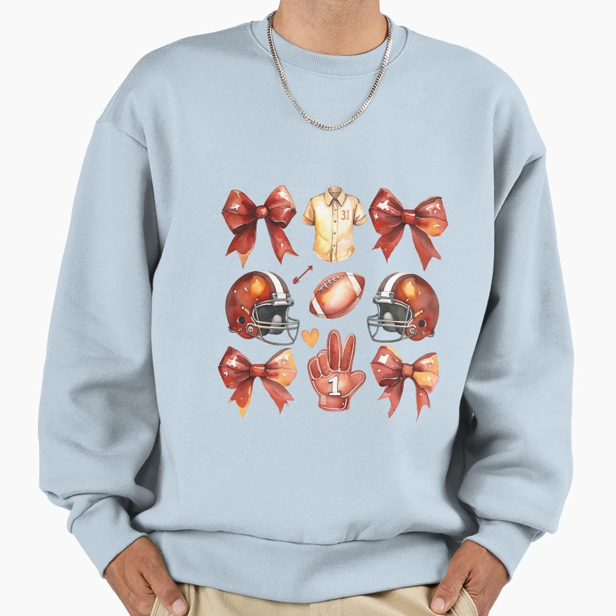 Game Day Football Watercolor T-Shirt - Aesthetic Graphic Men Women - T-Shirt, Sweatshirt, Hoodie